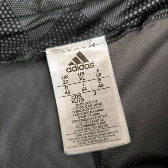 Adidas Womens Athletic Athleisure Geometric Run Tight Dark Grey Leggings XL - Picture 4 of 8